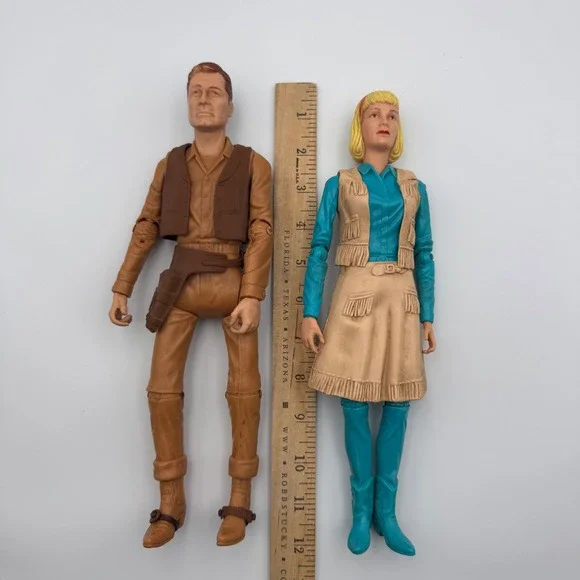 Vintage Marx Toys Johnny West and Jane West 11" Action Figure Set 1960s Western - Picture 2 of 10